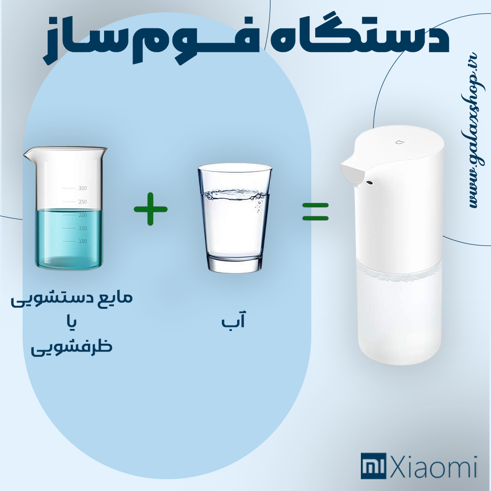 ترکیبات مایع در دستگاه فوم ساز اتوماتیک شیائومی مدل MJXSJ03XW
