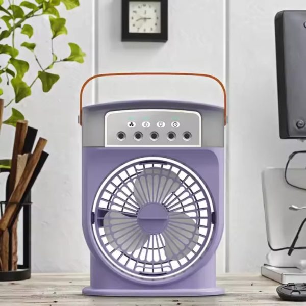 مدل پنکه شارژی قابل‌حمل چندکاره مدل Lantern Fan – همراه با چراغ روشنایی LED