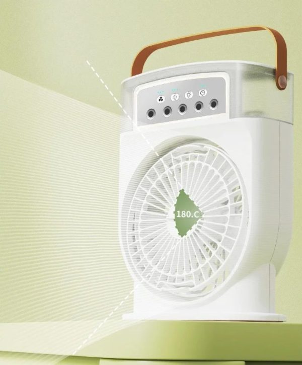 پنکه شارژی قابل‌حمل چندکاره مدل Lantern Fan – همراه با چراغ روشنایی LED
