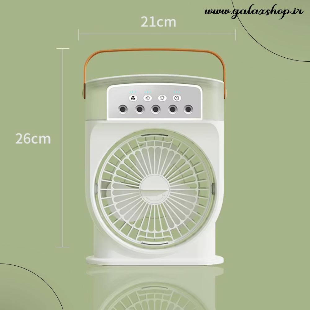 پنکه شارژی قابل‌حمل چندکاره مدل Lantern Fan – همراه با چراغ روشنایی LED